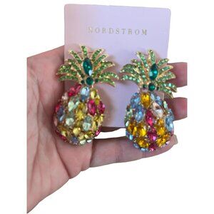 Bloomingdale’s Crystal Fashion Fruit Pineapple Sweet Glass Drop Dangle Earring